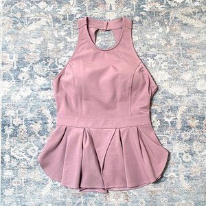 Women's Love Culture Mauve Halter Peplum Top